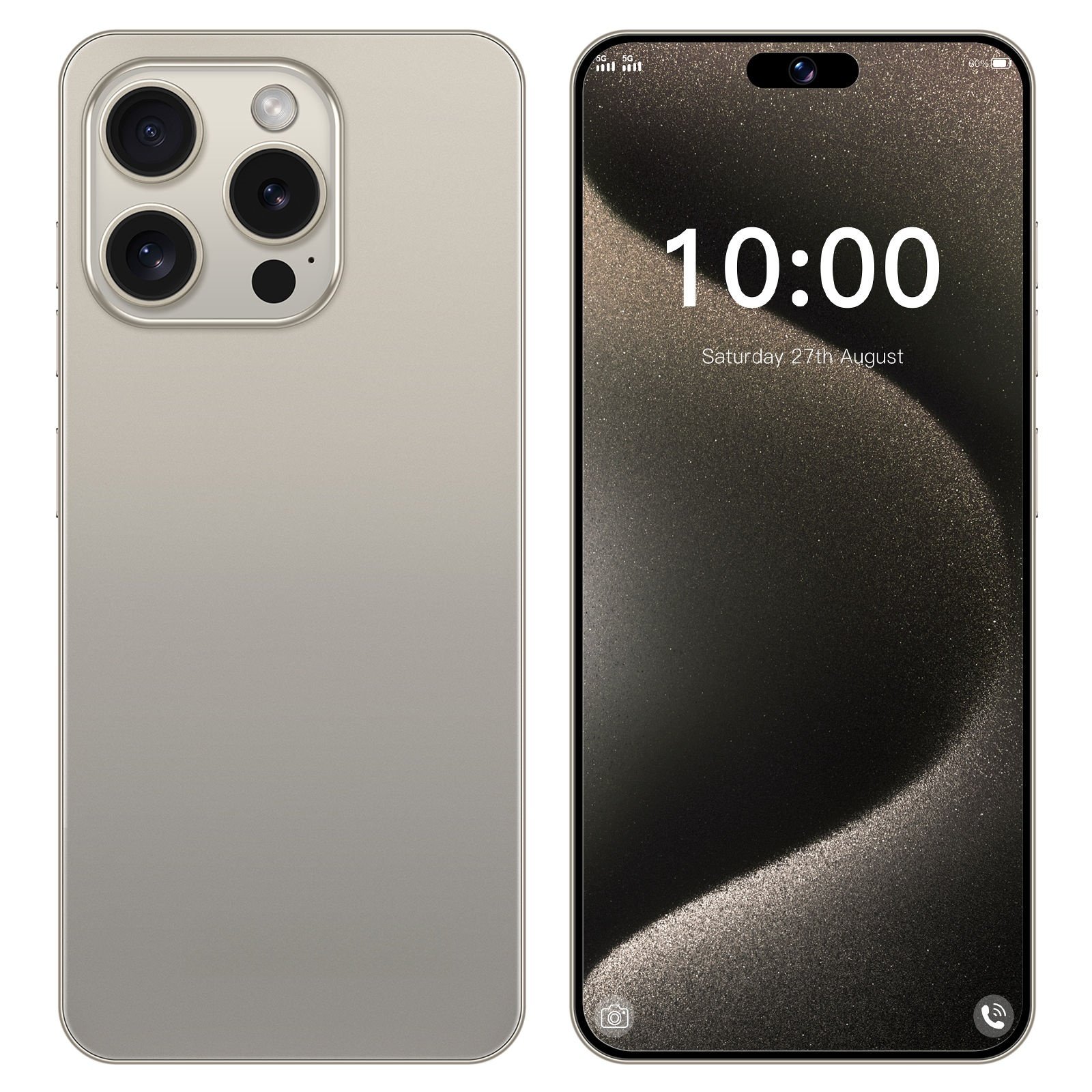 Brand New i16 15 Pro Max 6.8 Inch HD LED Smartphone Clone 8-Core Cellphone 14 Pro Max Quick Charge 65W Unlocked LTE CDMA English